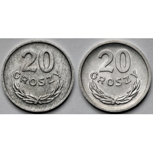 20 groszy 1967 i 1968 - zestaw (2szt)
