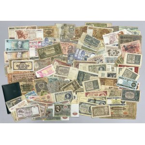 Zestaw banknotów MIX ŚWIAT, w tym Polska (~137szt)