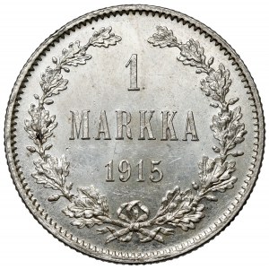 Finlandia / Rosja, Mikołaj II, 1 markka 1915