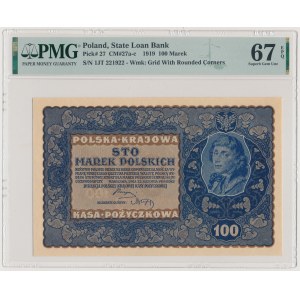 100 mkp 1919 - IJ Serja T (Mił.27c)