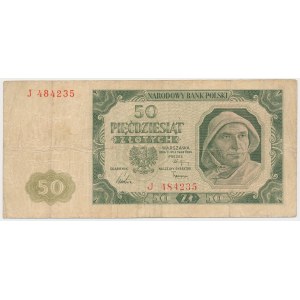 50 złotych 1948 - 6 cyfr - J