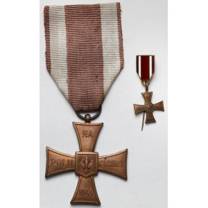 PRL, Krzyż Walecznych 1944 + miniatura