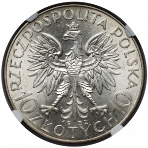 Głowa Kobiety 10 złotych 1932 zn, Warszawa