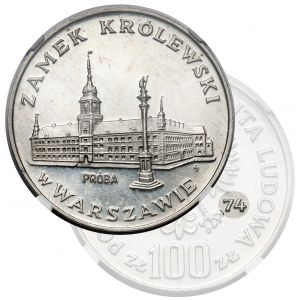 Próba SREBRO 100 złotych 1974 Zamek Królewski - rzadkość