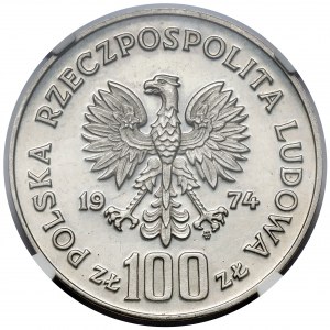 Próba SREBRO 100 złotych 1974 Zamek Królewski - rzadkość