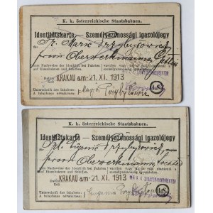 Dowody osobiste dla Eugenii i Marii Przybylowicz - Kraków 1913