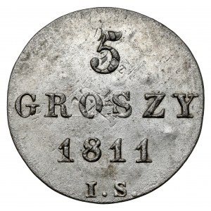 Księstwo Warszawskie, 5 groszy 1811 IS