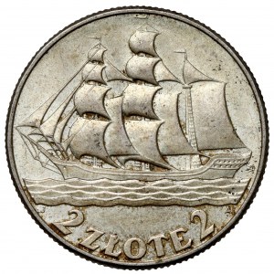 Żaglowiec 2 złote 1936