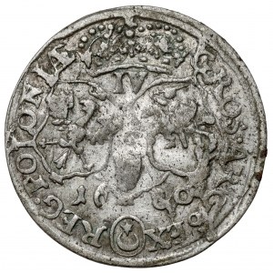 Jan III Sobieski, Szóstak Kraków 1680-C - w zbroi - IV zamiast VI