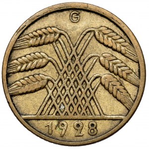 Weimar, 10 fenigów 1928-G - b.rzadkie