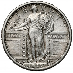 USA, 1/4 dolára 1917, Philadelphia