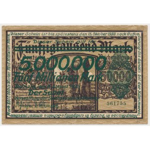 Gdańsk, 5 mln marek 1923 - PRZEDRUK