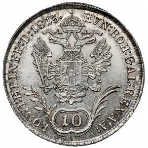 Rakúsko, František I., 10 krajcars 1815-A, Viedeň