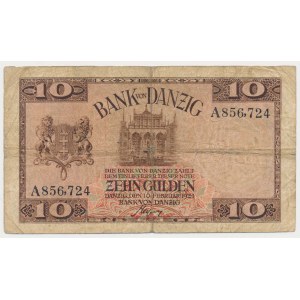 Gdaňsk, 10 guldenů 1924 - A