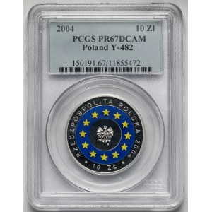 10 złotych 2004 Wstąpienie Polski do Unii Europejskiej