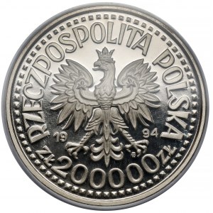 Próba NIKIEL 200.000 złotych 1994 Zygmunt I Stary - popiersie
