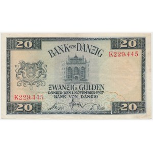 Gdańsk, 20 guldenów 1937 - K