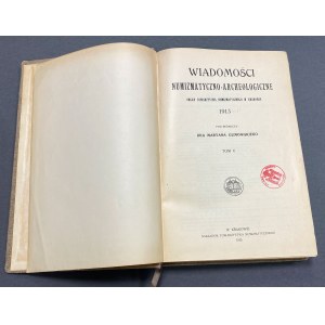 Numizmatické a archeologické novinky 1913-1915