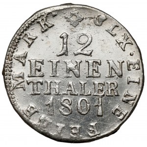Saksonia, Friedrich August III, 1/12 talara 1801 IEC