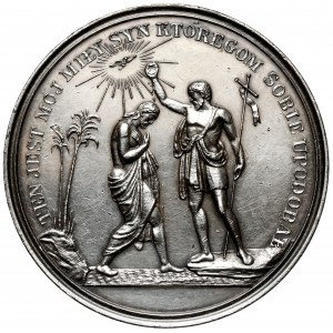 Medal chrzcielny Na Pamiątkę Chrztu - Bitschan - duży