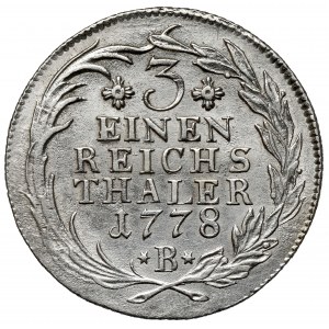Schlesien, Friedrich II. der Große, 1/3 Taler 1778-B, Wrocław