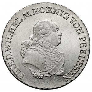 Prusy, Friedrich Wilhelm II, 1/3 thaler 1797-E, Königsberg