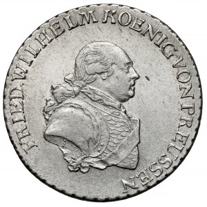 Prusy, Friedrich Wilhelm II, 1/3 thaler 1791-E, Königsberg