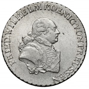 Prusko, Friedrich Wilhelm II, 1/3 thaler 1791-E, Königsberg