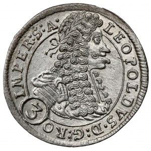Czechy, Leopold I, 3 krajcary 1698 GE, Praga