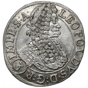 Czechy, Leopold I, 3 krajcary 1697 GE, Praga