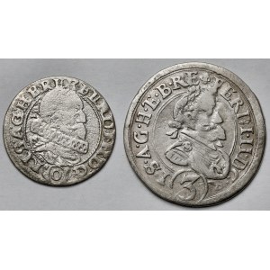 Austria, Ferdynand II, 1-3 krajcary 1635-1636 - zestaw (2szt)