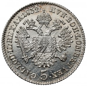 Austria, Franciszek I, 5 krajcarów 1832-A, Wiedeń