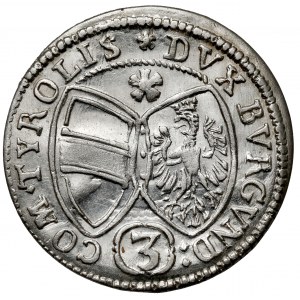 Austria, Ferdynand Karol, 3 krajcary 1645, Hall