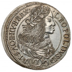 Węgry, Leopold I, 6 krajcarów 1661 KB, Kremnica