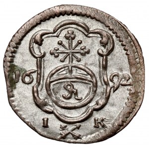 Saksonia, Johann Georg IV, Fenig 1692 IK