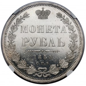 Rosja, Mikołaj I, Rubel 1853 - PROOF LIKE