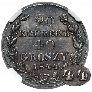 20 kopiejek = 40 groszy 1844 MW - RZADKIE