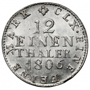 Saksonia, Friedrich August III, 1/12 talara 1806 SGH