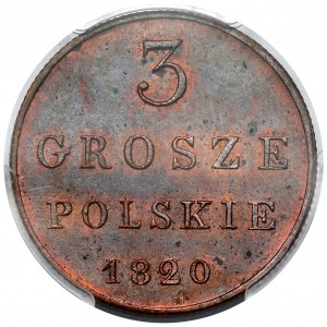 3 grosze polskie 1820 IB - nowe bicie Warszawa