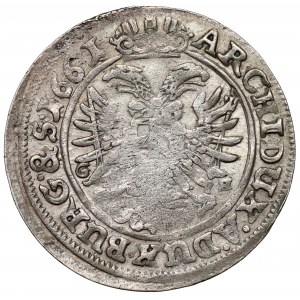 Śląsk, Leopold I, 3 krajcary 1661 GH, Wrocław