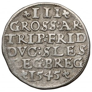 Śląsk, Fryderyk II, Trojak 1545, Brzeg - B.RZADKI