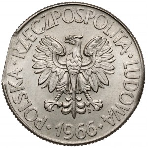 Kościuszko 10 złotych 1966 - destrukt - końcówka blachy