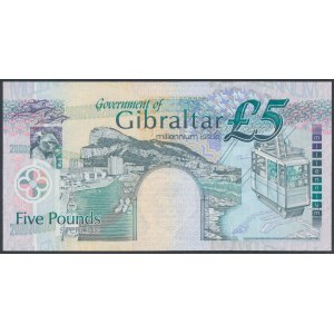 Gibraltar, 5 Pounds 2000 - Millennium