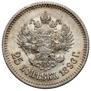 Rosja, Mikołaj II, 25 kopiejek 1896