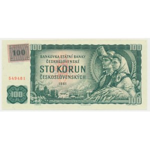 Czech Republic, 100 Korun ND (1993) - with stamp