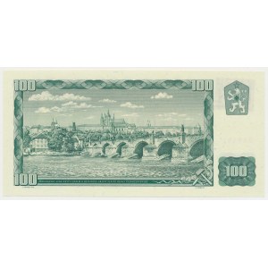 Czech Republic, 100 Korun ND (1993) - with stamp