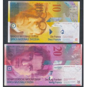 Switzerland, 10 & 20 Francs 2008 (2pcs)