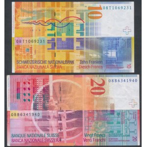 Switzerland, 10 & 20 Francs 2008 (2pcs)