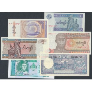 Asia, set of banknotes (6pcs)