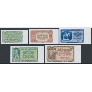 Czechoslovakia, 5 - 100 Korun 1953 (5pcs)